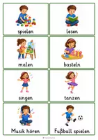 Vorschau - Spiele - Kartenpaket zum Thema Hobbys und Freizeit - Deckblatt