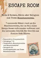 Vorschau - Spiele - Escape Room zu den Menschenrechten - Deckblatt