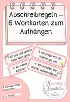 Vorschau - Poster - Abschreibregeln - 6 Wortkarten - Deckblatt