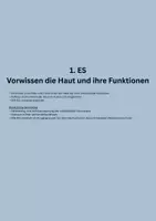 Vorschau - Stundenentwürfe - Die Haut - ES 1 - Vorwissen zur Haut - Klasse 9 - Deckblatt