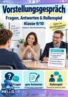 Vorschau - Arbeitsblätter - Vorstellungsgespräch, Bewerbungsgespräch üben - Deckblatt