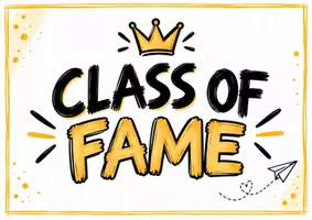 Vorschau - Präsentationen/Tafelbilder - Türschild für dein Klassenzimmer Class of Fame - Deckblatt