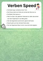 Vorschau - Spiele - Verben-Speed: Spiel - Verben erkennen - Deckblatt
