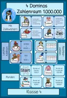 Vorschau - Spiele - Dominos Materialpaket, 16 Dominic, Mathe, Klasse 1, 2, 3, 4, Winter - Seite 1
