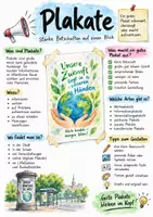 Vorschau - Arbeitsblätter - Lernposter + Arbeitsblätter "Plakate" + Lösung & MP3 + Infografiken - Deckblatt