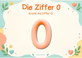 Vorschau - Bildkarten - Knetunterlagen Ziffern 0-9 - Mathematik für Klasse 1 - Seite 1