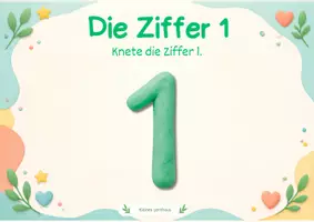 Vorschau - Bildkarten - Knetunterlagen Ziffern 0-9 - Mathematik für Klasse 1 - Seite 2
