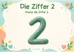 Vorschau - Bildkarten - Knetunterlagen Ziffern 0-9 - Mathematik für Klasse 1 - Seite 3