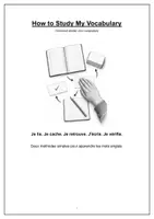 Aperçu - Préparation de séquence / Séquence complète - How to study my vocabulary (2 methods) - Page 1