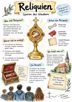 Vorschau - Poster - Lernplakat + Arbeitsblätter "Reliquie" + Lösung & MP3 + Mindmap + Infografik - Deckblatt