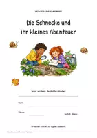 Vorschau - Arbeitsblätter - Die Schnecke und ihr kleines Abenteuer: Deutsch Klasse 2, Leseheft, Bilder lesen, Wortschatz, Geschichten schreiben, Arbeitsblätter mit Lösungen - Seite 1