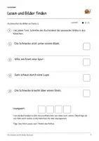 Vorschau - Arbeitsblätter - Die Schnecke und ihr kleines Abenteuer: Deutsch Klasse 2, Leseheft, Bilder lesen, Wortschatz, Geschichten schreiben, Arbeitsblätter mit Lösungen - Seite 3