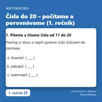 Voorbeeld - Getallen tot 20: tellen en vergelijken - Voorblad