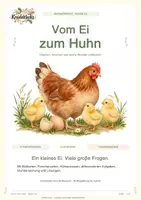 Vorschau - Stundenentwürfe - Vom Ei zum Huhn - Unterrichtsreihe mit Stationen & Projekt | Sachunterricht Klasse 2/3 - Deckblatt