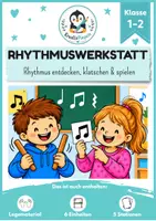 Vorschau - Unterrichtsreihen - Musik Grundschule - Rhythmus & Grundschlag – komplette Unterrichtsreihe - Klasse 1/2 mit Rhythmuswerkstatt - Deckblatt