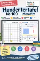 Vorschau - Präsentationen/Tafelbilder - 🔢 Interaktive Hundertertafel bis 100 | Smartboard & Touch | Zehner, Einer & Stellenwerttafel - Deckblatt