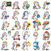 Vorschau - selbst erstellte Cliparts/Grafiken - 50 Cliparts Einhornklasse - Klassentier Einhorn - Seite 1