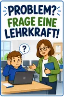 Vorschau - Poster - Nachfragen | PC-Raum Schild/ Poster für EDV & Informatik - Deckblatt