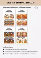Vorschau - Arbeitsblätter - Halloween Fehlersuchbilder für Kita, Vorschule & Klasse 1 | Suchbild Unterschiede finden 4–7 Jahre | Konzentration & visuelle Wahrnehmung - Seite 2