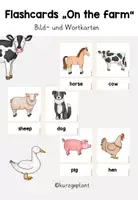 Vorschau - Bildkarten - Flashcards On the farm/Farm animals - Bild- und Wortkarten - Deckblatt