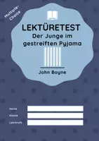 Vorschau - Arbeitsblätter - Lektüretest zu "Der Junge im gestreiften Pyjama" von John Boyne - Deckblatt