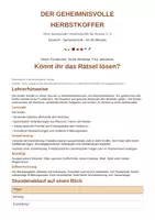 Vorschau - Stundenentwürfe - Der geheimnisvolle Herbstkoffer - Seite 1