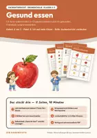 Vorschau - Stundenentwürfe - Gesund essen – Sachunterricht Klasse 2/3 - Deckblatt