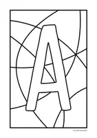 Vorschau - Mal- und Bastelvorlagen - Ausmalbilder | Pop Art - Das Alphabet (Vorschule, Klasse 1) - Seite 2