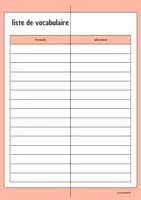 Vorschau - Arbeitsblätter - Französisch | Vokabeltest | Vokabeln lernen | Vokabelliste | liste de vocabulaire |Französischunterricht ab der 7.Klasse 🇫🇷📋 - Seite 3