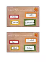 Vorschau - Stationenlernen - Herbstwörter nach dem Alphabet sortieren/Wörterbucharbeit Klasse 2 - Seite 2