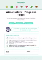 Vorschau - Arbeitsblätter - Frage des Tages: 200 Wissensfragen, Schätzfragen und Warum-Fragen. Sachunterricht Klasse 1 - 4 - Seite 1
