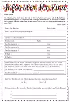 Vorschau - Arbeitsblätter - Schüler / Schülerinnen Info Bogen für eine Kartei - Seite 1