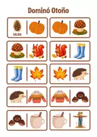 Vista previa - Juegos / Gamificación - Dominó Otoño Infantil - Portada
