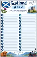 Vorschau - Arbeitsblätter - English worksheet A to Z Scotland - Deckblatt
