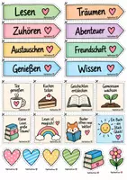 Vorschau - Poster - Lesecafé – Spruchkarten für eine lesefreundliche Klasse - Seite 1