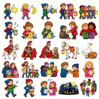 Vorschau - selbst erstellte Cliparts/Grafiken - 50 Cliparts Grundschule - Sankt Martin - Laternenumzug - Deckblatt