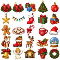 Vorschau - selbst erstellte Cliparts/Grafiken - 50 Cliparts Grundschule - Weihnachten - Advent - Seite 1