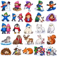 Vorschau - selbst erstellte Cliparts/Grafiken - 50 Cliparts Grundschule - Jahreszeit Winter - Deckblatt