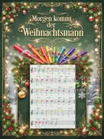 Vorschau - Arbeitsblätter - Morgen kommt der Weihnachtsmann | Boomwhacker-Noten | farbig & druckfertig - Deckblatt
