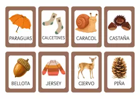 Vista previa - Juegos / Gamificación - Tarjeta Memory Otoño - página 1
