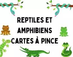 Aperçu - Apprentissages en autonomie - Cartes à pinces – Reptiles et Amphibiens 1 à 10 - Page 1