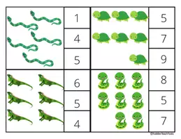 Aperçu - Apprentissages en autonomie - Cartes à pinces – Reptiles et Amphibiens 1 à 10 - Page 3