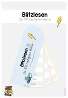 Vorschau - Mal- und Bastelvorlagen - Lesefächer Blitzlesen - Die 100 häufigsten Wörter - Deckblatt