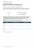 Vorschau - Unterrichtsreihen - Kohlenwasserstoffe und Verbrennung | Chemie Klasse 9/10 | Arbeitsheft mit Lösungen und Gruppenarbeit - Seite 1