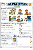 Vista previa - Hojas de trabajo - My Daily Routines Worksheet - Portada