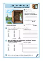 Vorschau - Arbeitsblätter - Lochkamera - Bildenstehung durch eine Lochblende - Arbeitsblatt mit Lösung - Deckblatt