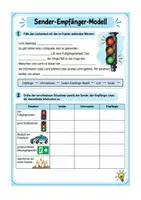 Vorschau - Arbeitsblätter - Sender-Empfänger-Modell - Arbeitsblatt mit Lösung - Deckblatt