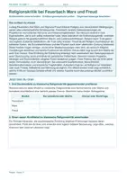 Vorschau - Arbeitsblätter - Arbeitsblatt Religion Klasse 11 – Religionskritik bei Feuerbach, Marx und Freud - Deckblatt