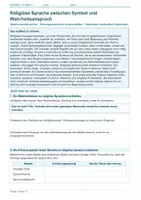 Vorschau - Arbeitsblätter - Arbeitsblatt Religion Klasse 12 – Religiöse Sprache zwischen Symbol und Wahrheitsanspruch - Deckblatt