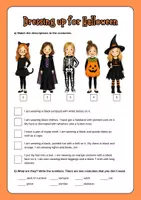 Vorschau - Arbeitsblätter - Dressing up for Halloween: Reading and Vocabulary (English) - Seite 1